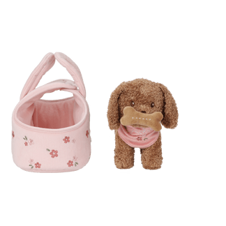 Plush dog Jackie in Bag - October pre order