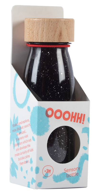 Petit Boum Sensory Toy Bottle Float - Black