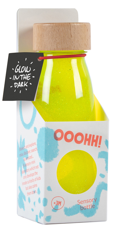 Petit Boum Sensory Toy Bottle Float - Fluo Yellow