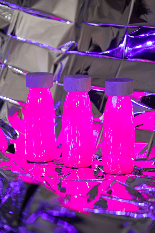 Petit Boum Sensory Toy Bottle Float - Fluo Pink