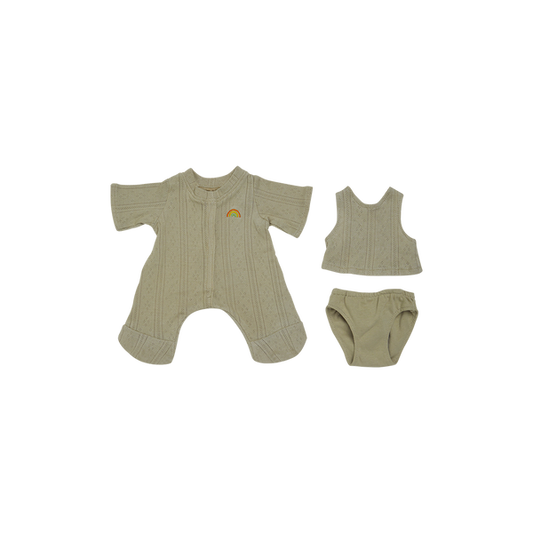 Dinkum Dolls Pointelle PJ Set Sage