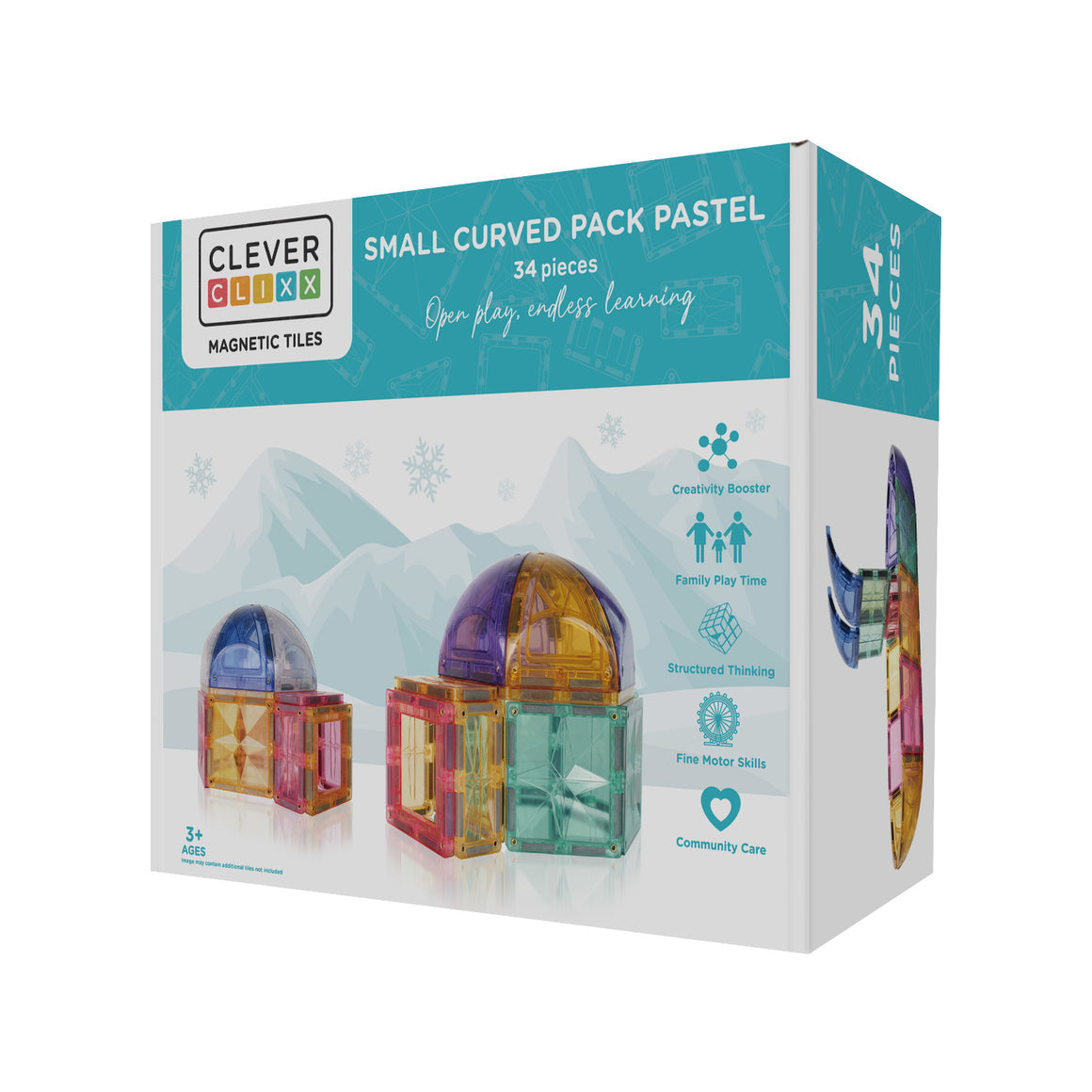 Small Curved Pack Pastel | 34 pieces