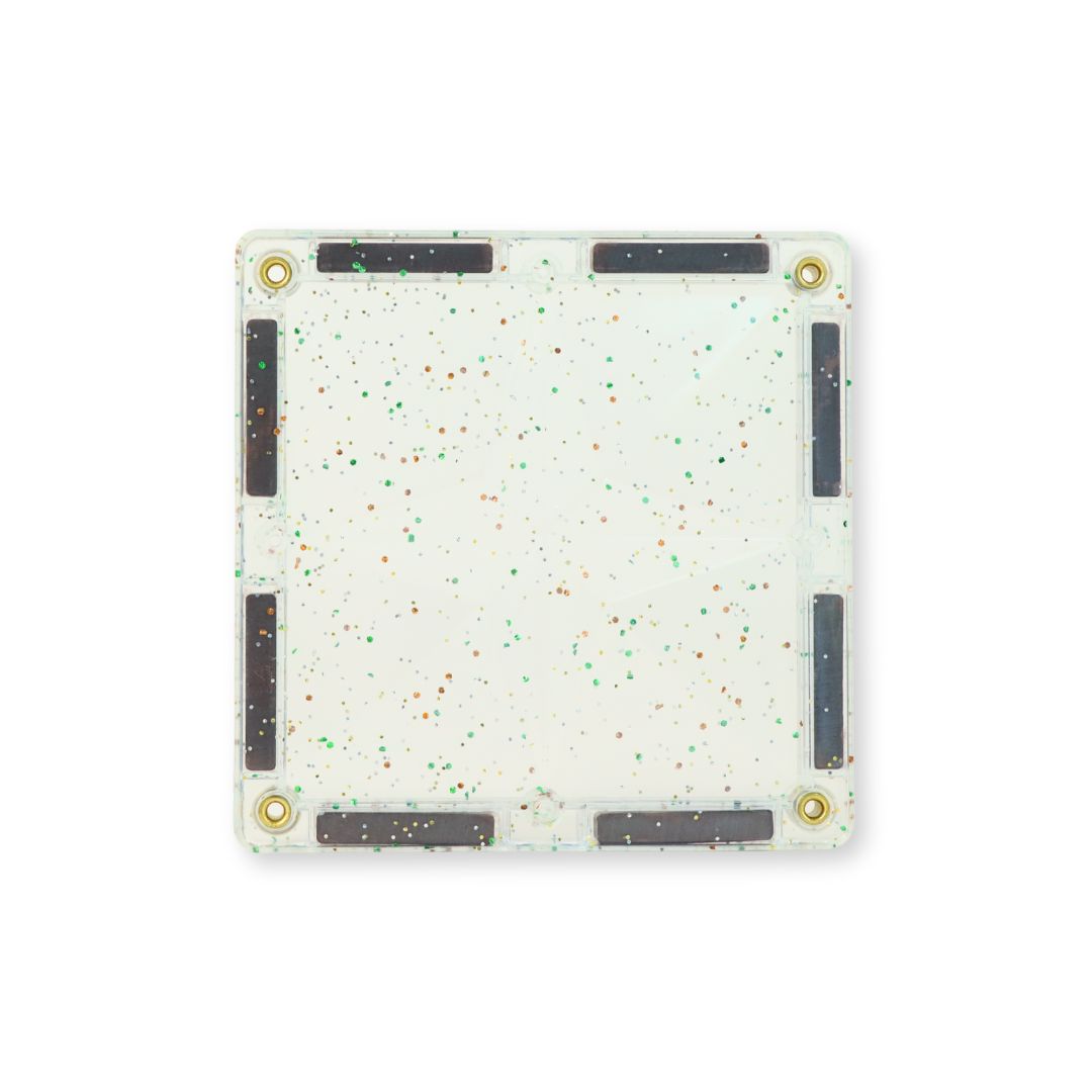 Glitter Tiles Pack Transparent / Pink | 16 pieces