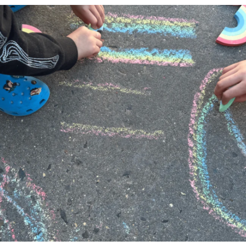 Twee Wee Sidewalk Chalk - Double Rainbow Connection