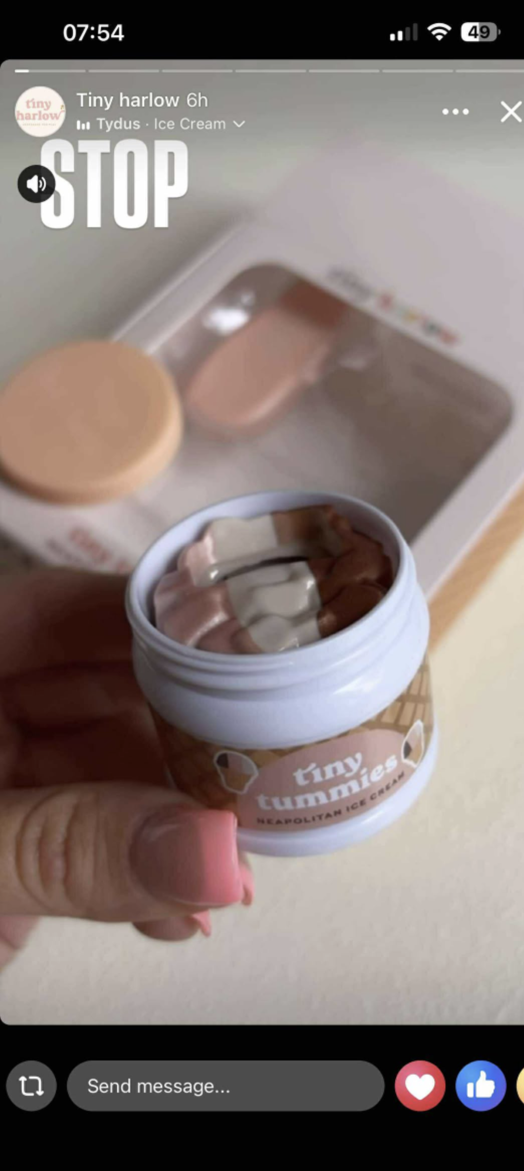 Tiny Harlow Neopolitan Ice Cream Tiny Tummies