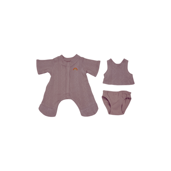 Dinkum Dolls Pointelle PJ Set Lavender