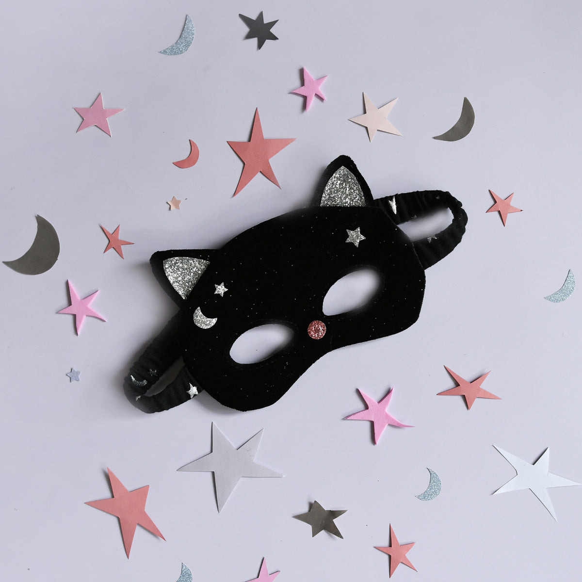 Velvet Black Cat Mask (3-10 Years)