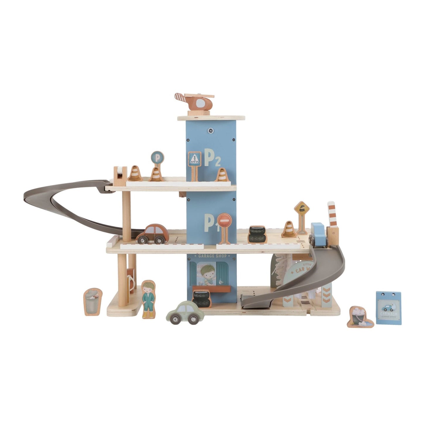 Wooden parking garage – Blue – Essentials