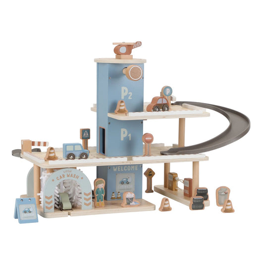 Wooden parking garage – Blue – Essentials