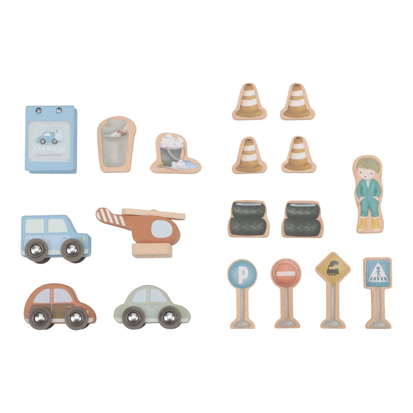 Wooden parking garage – Blue – Essentials