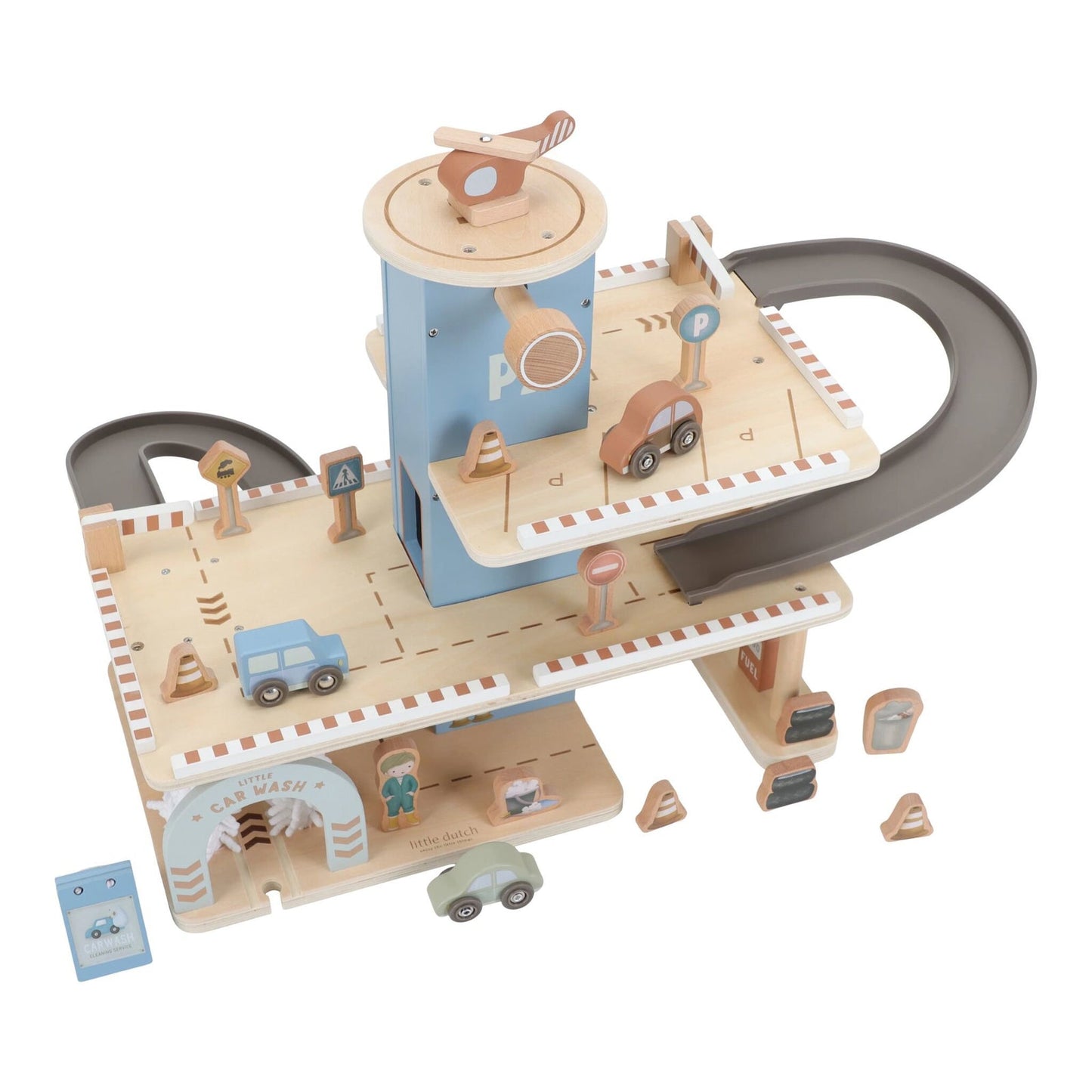 Wooden parking garage – Blue – Essentials