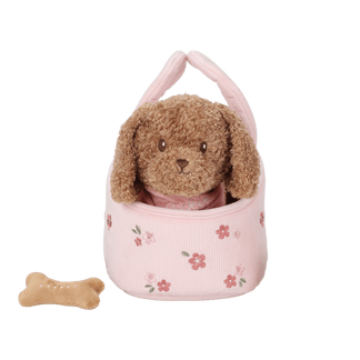 Plush dog Jackie in Bag - October pre order