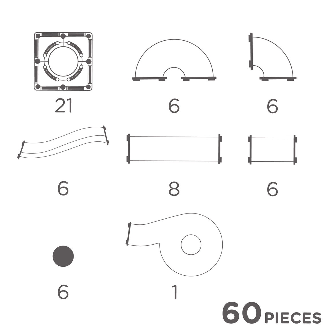 Ball Run Compact Pack Intense | 60 Pieces