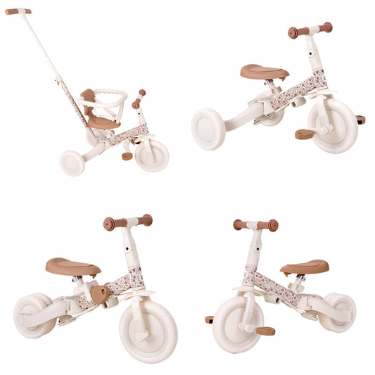 4 in 1 Tricycle with push bar Sunny Flower