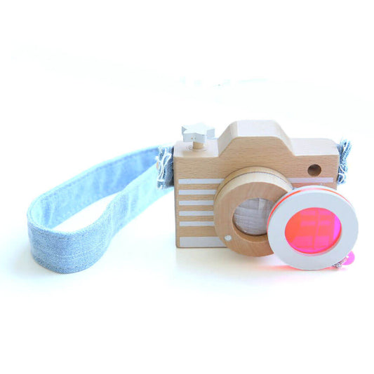 Kiko & gg Wooden Toy - Kaleidoscope Camera (Pink)