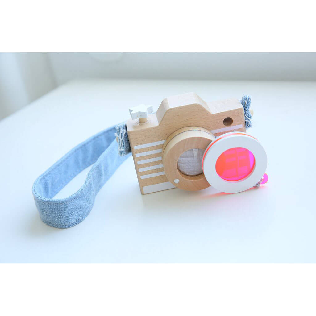 Kiko & gg Wooden Toy - Kaleidoscope Camera (Pink)