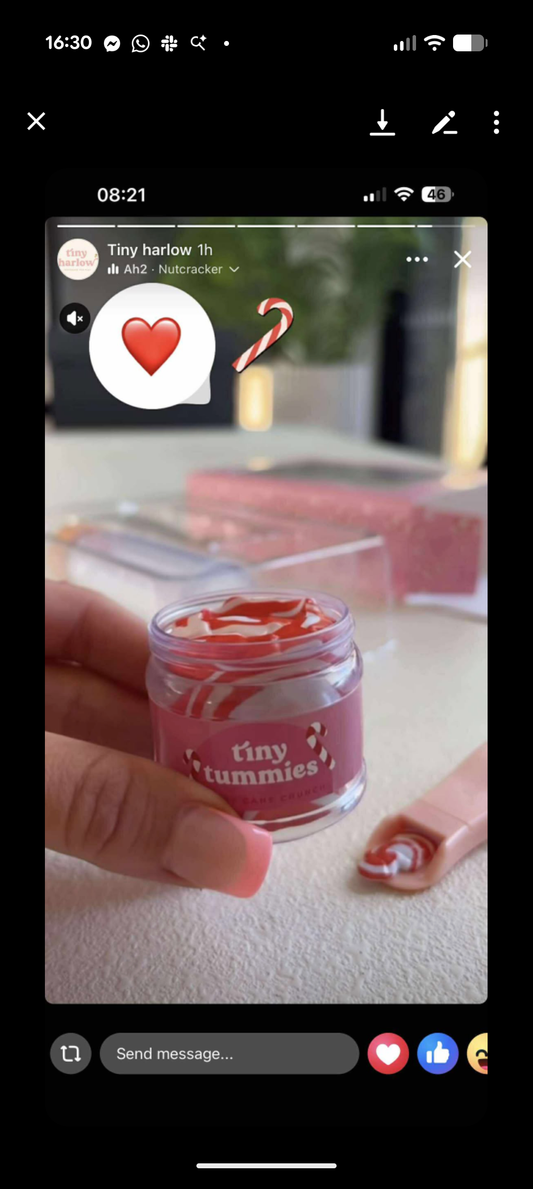 Tiny Harlow candy cane gift set