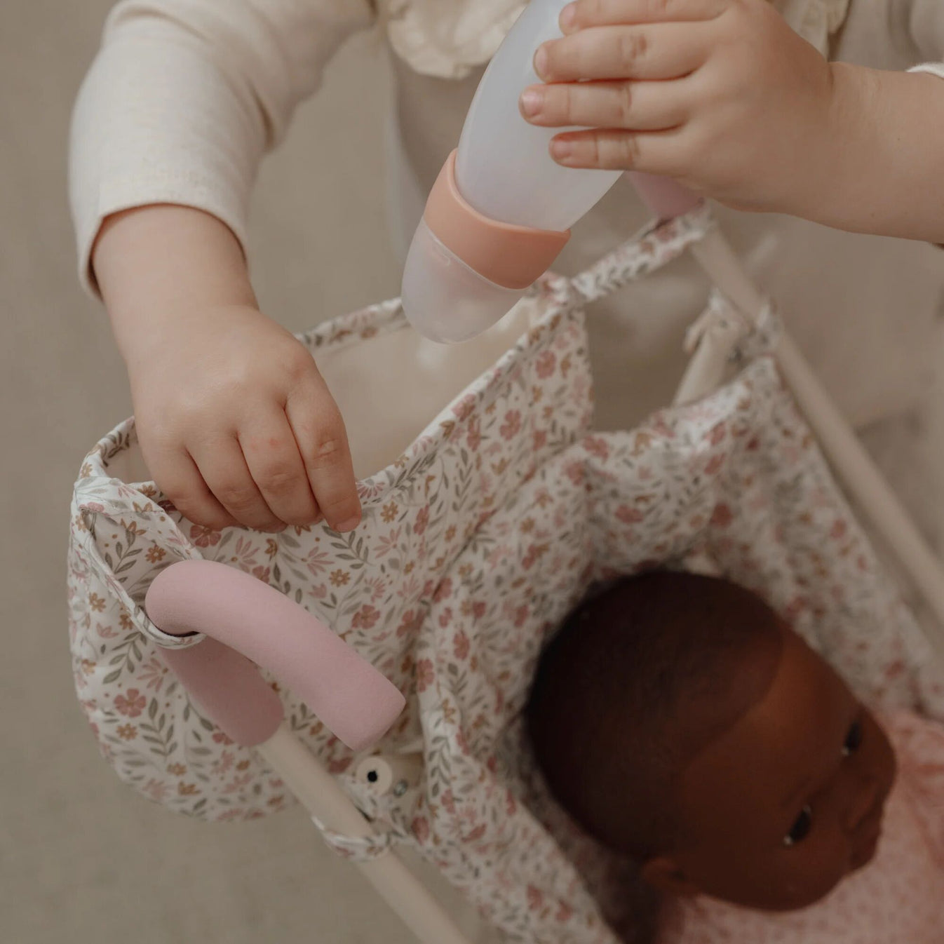 Metal Doll Stroller - White