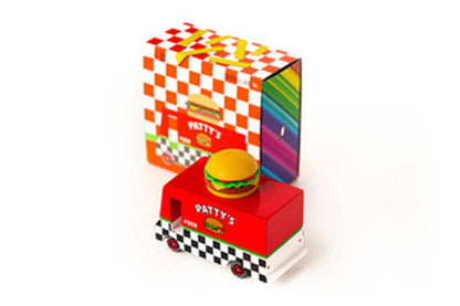 Candyvan - Hamburger Van - Wooden Diecast Toy Car Candylab