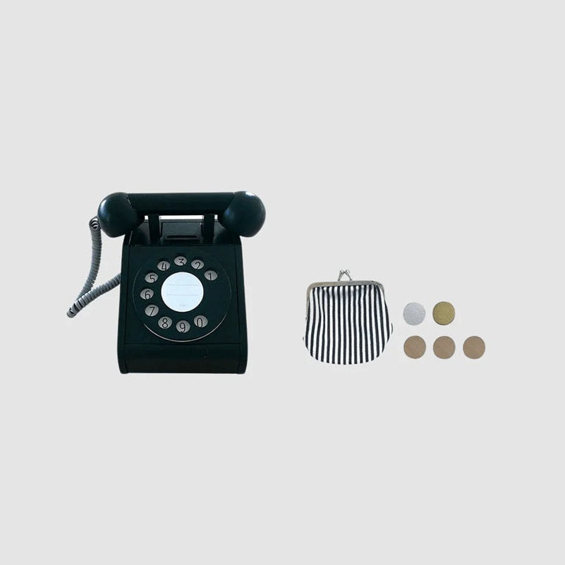 Kiko & gg Wooden Toy - Telephone (Black)