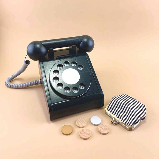Kiko & gg Wooden Toy - Telephone (Black)