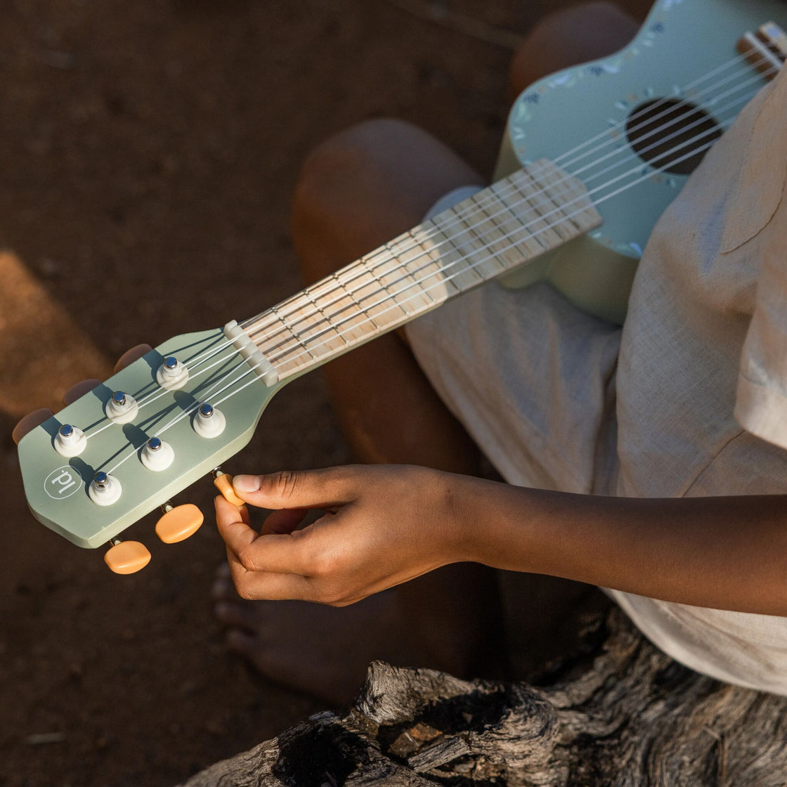 Due 9th June Wooden Guitar Green - Safari Friends