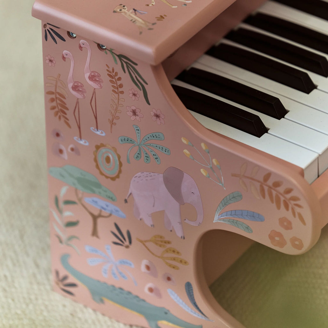Due 9th June Wooden piano - Pink - Safari Friends
