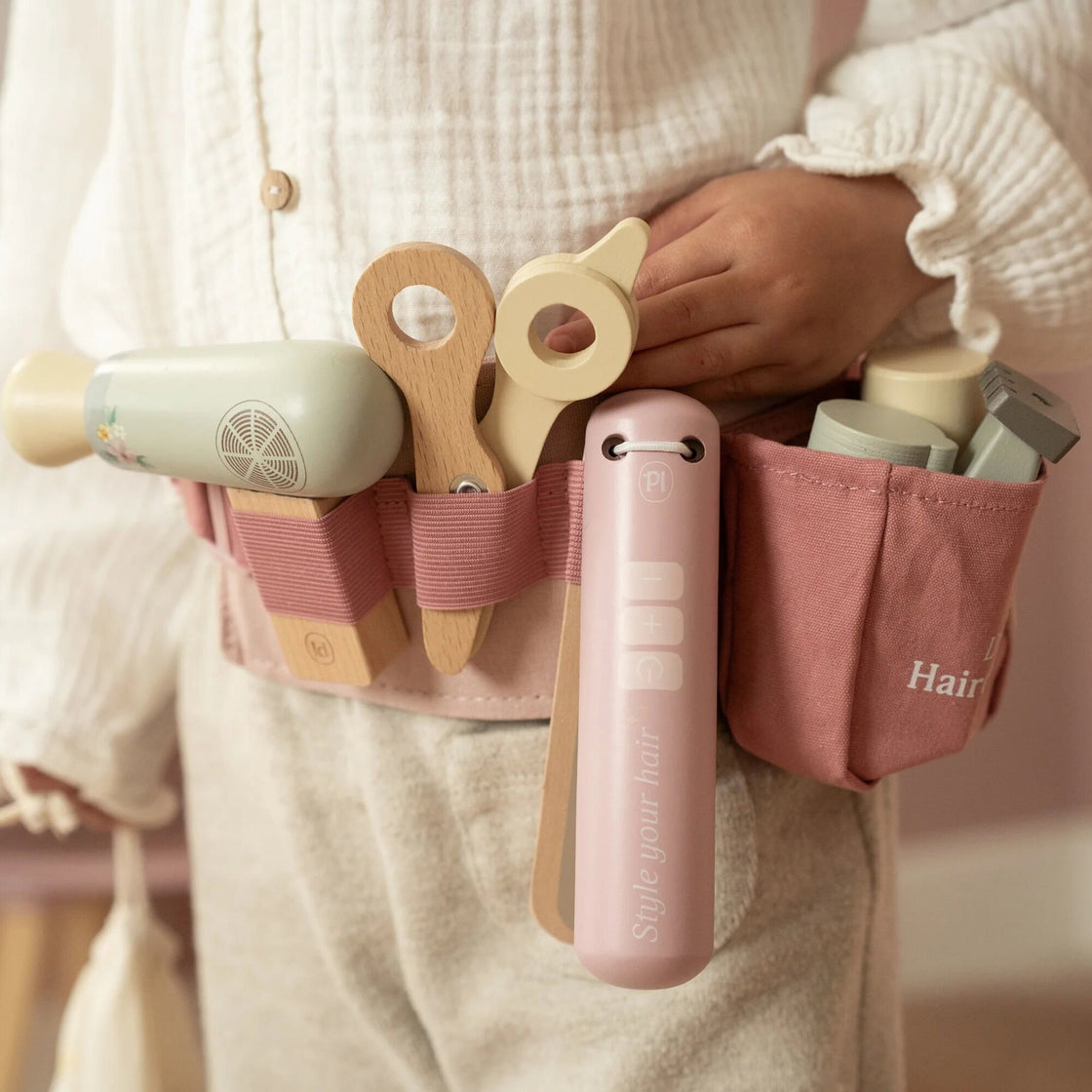 Wooden barber set – Pink – Essentials