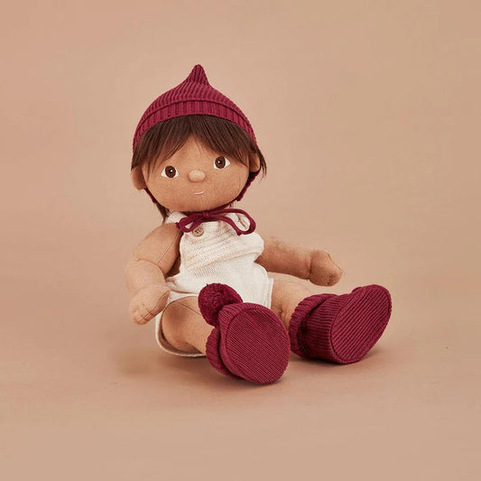 Olli Ella Dinkum Doll - Knit Set plum