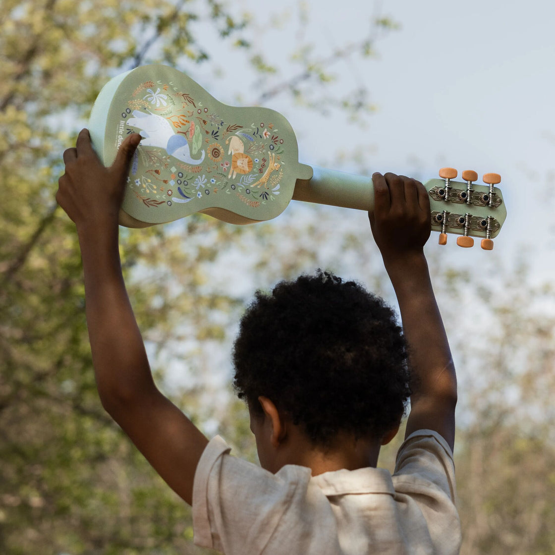 Due 9th June Wooden Guitar Green - Safari Friends