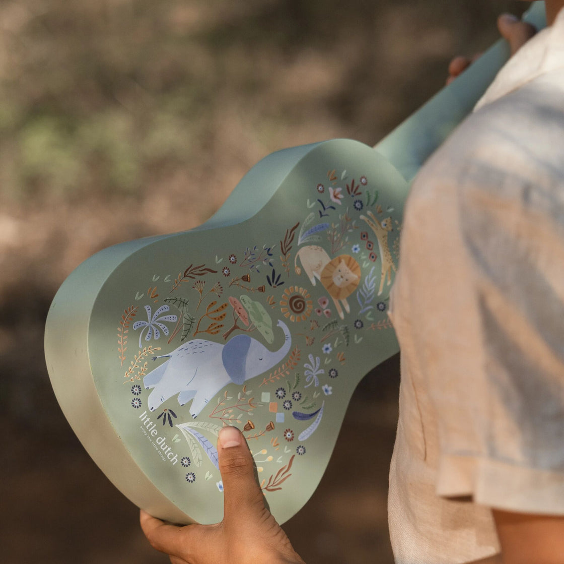 Due 9th June Wooden Guitar Green - Safari Friends