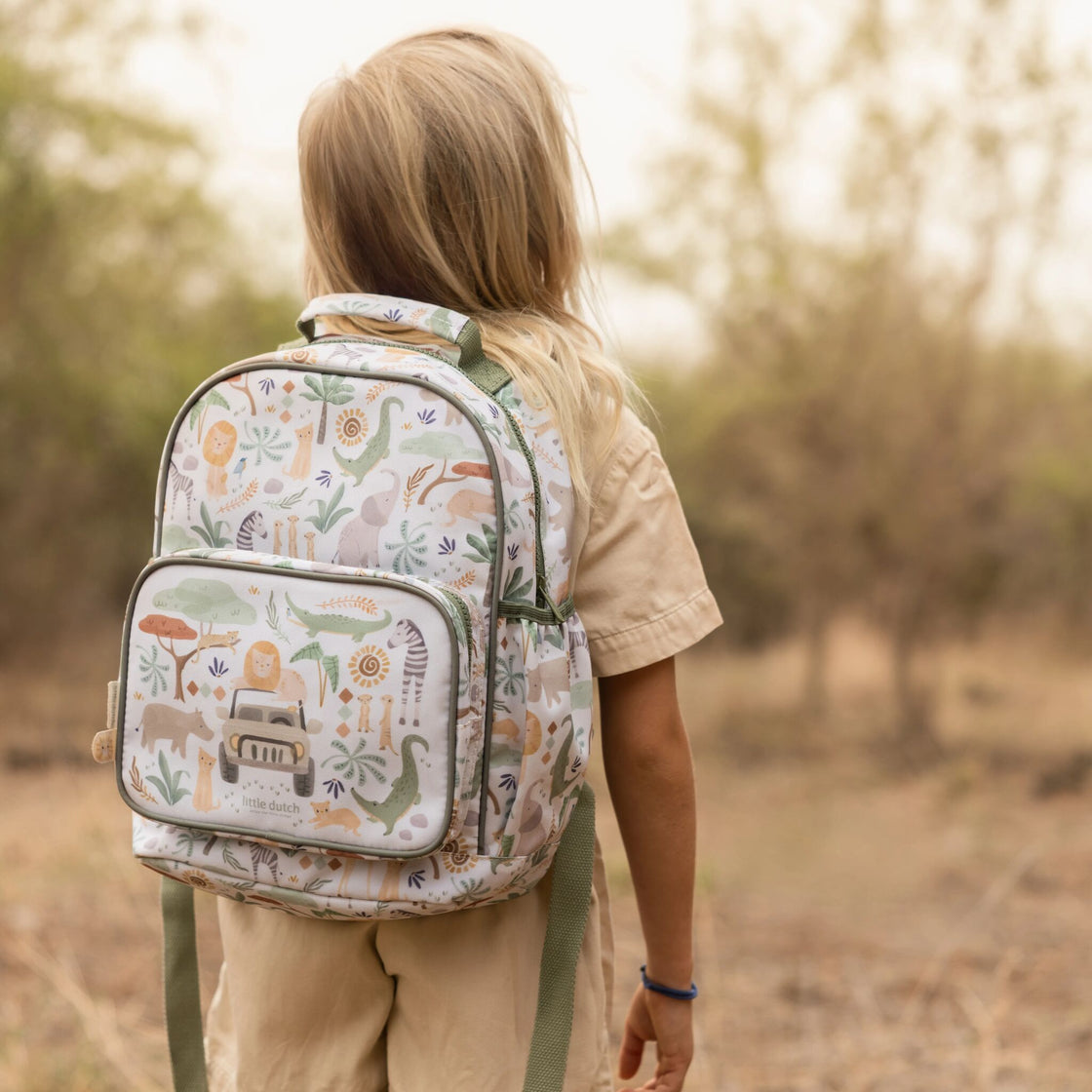 Safari Friends Backpack - White - 35 cm