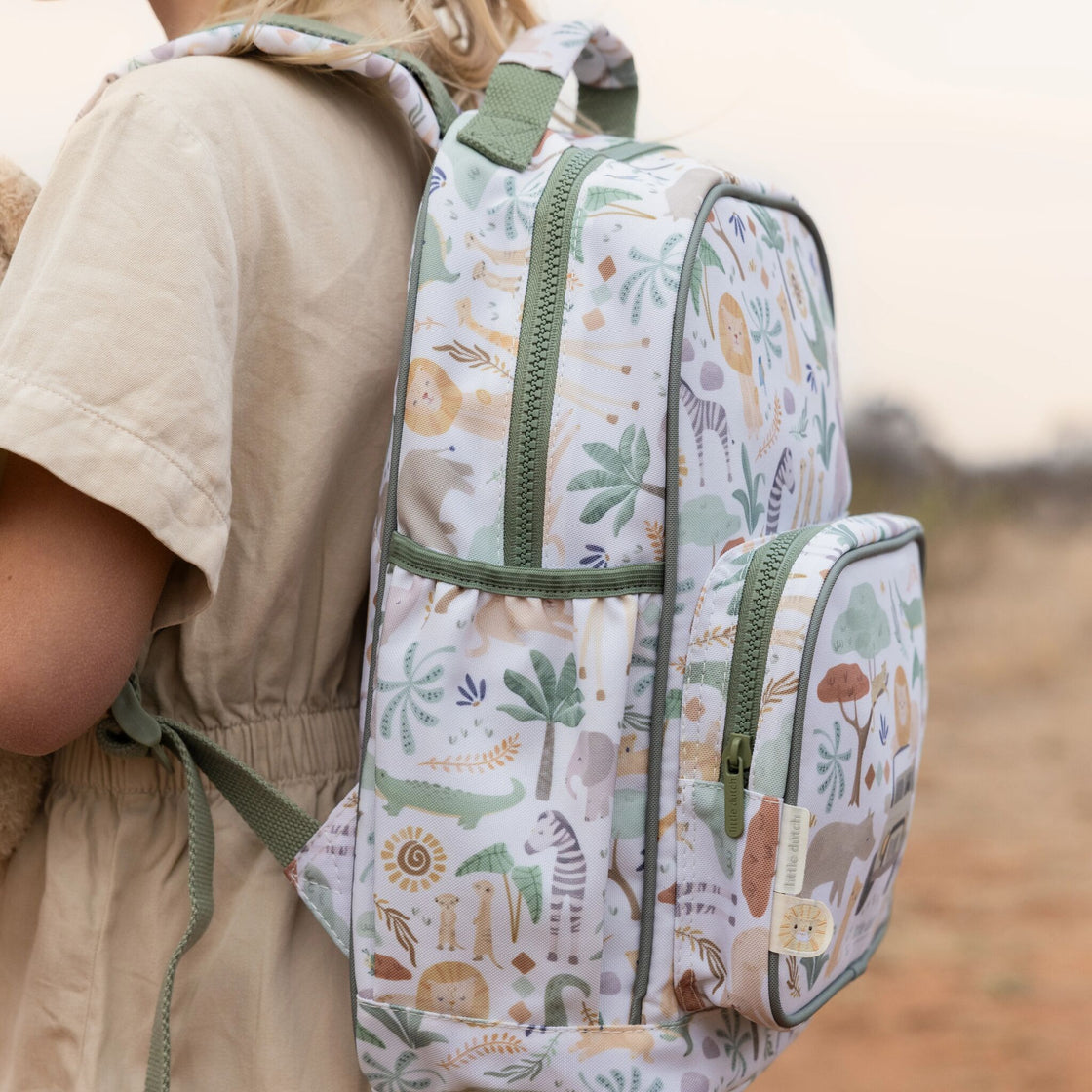 Safari Friends Backpack - White - 35 cm