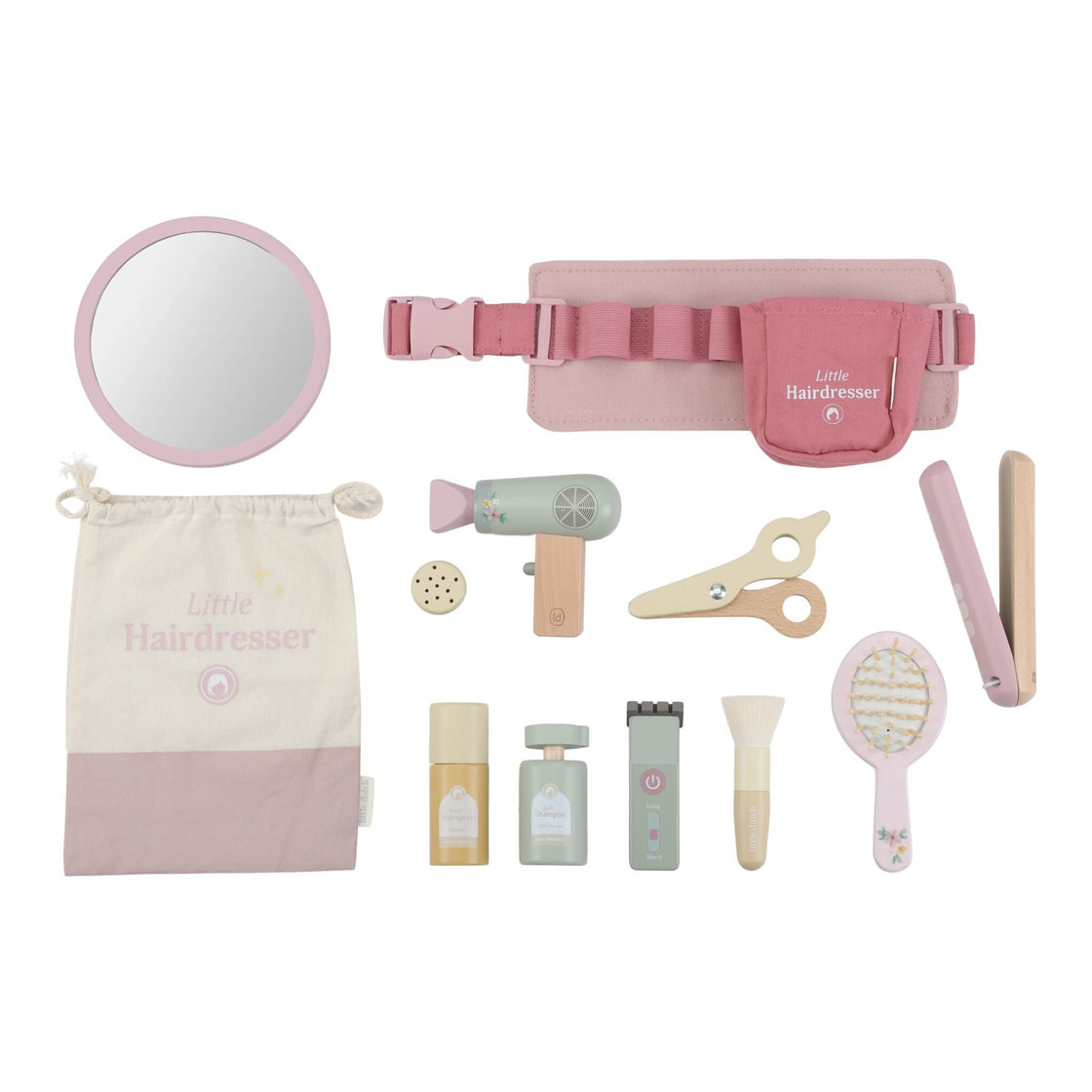 Wooden barber set – Pink – Essentials