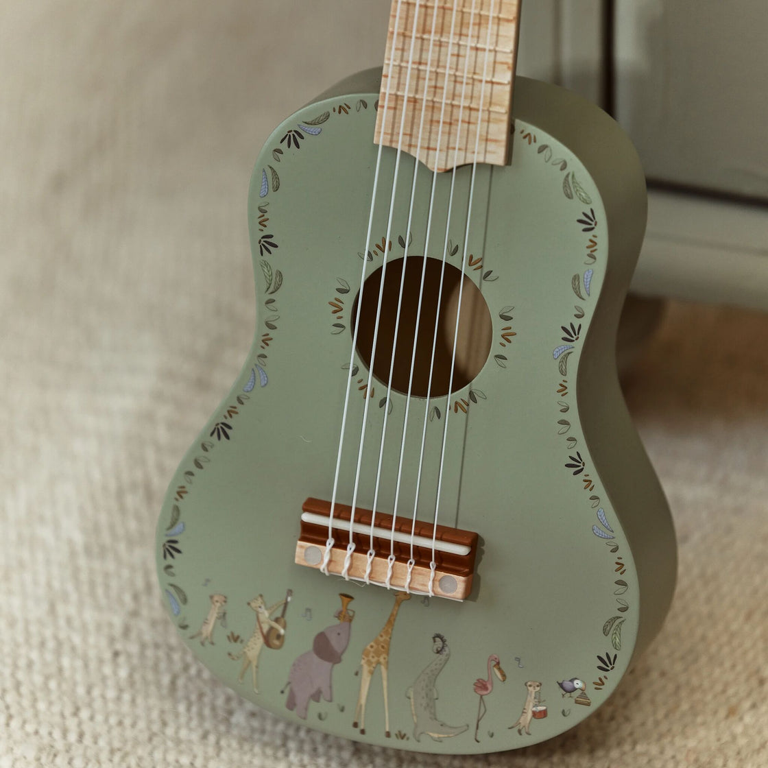 Due 9th June Wooden Guitar Green - Safari Friends